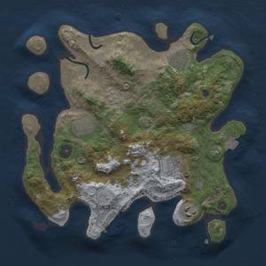 Thumbnail Rust Map: Procedural Map, Size: 3000, Seed: 418585196, 12 Monuments