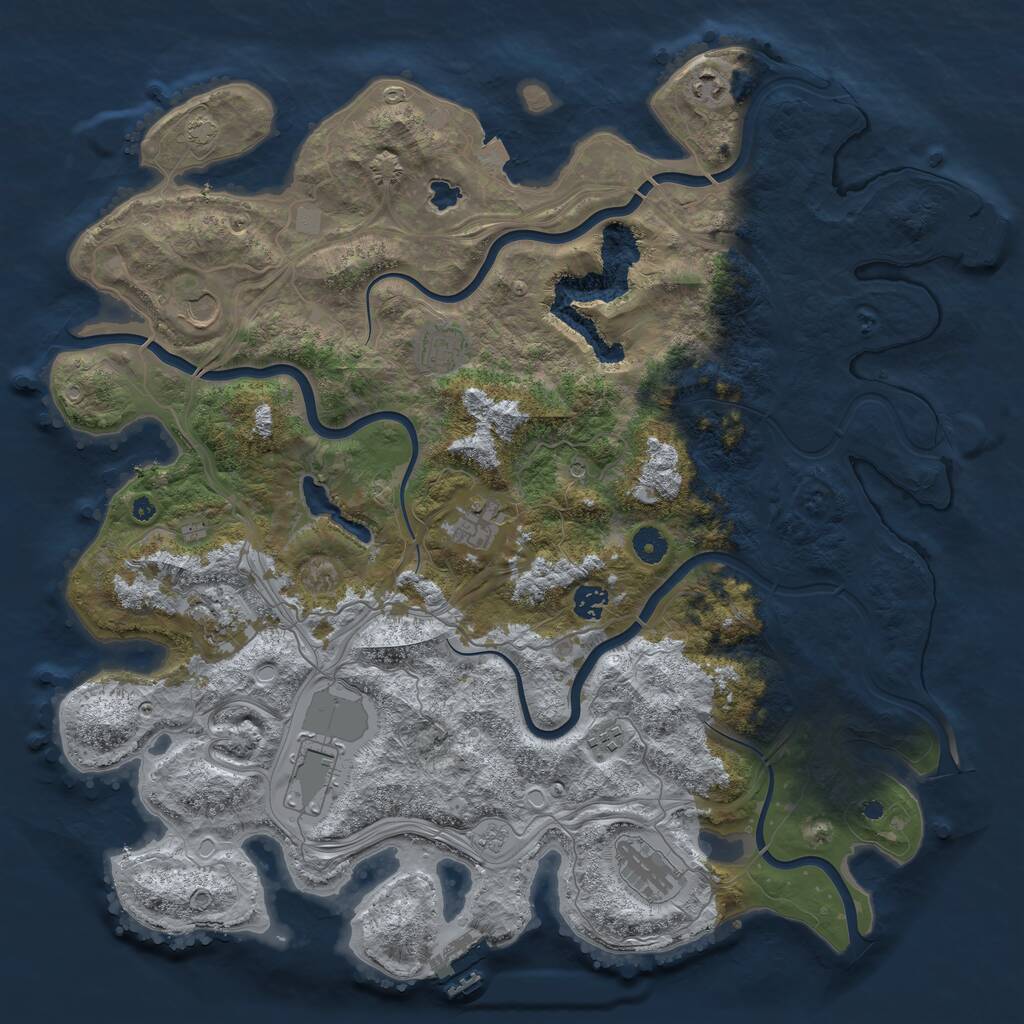 Rust Map: Procedural Map, Size: 4400, Seed: 86797942, 15 Monuments