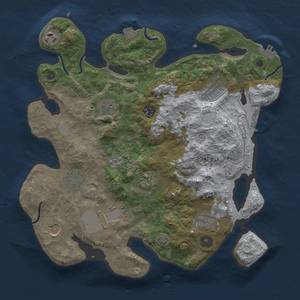 Thumbnail Rust Map: Procedural Map, Size: 3500, Seed: 1806943085, 18 Monuments