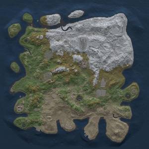 Thumbnail Rust Map: Procedural Map, Size: 4000, Seed: 131746, 14 Monuments