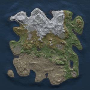 Thumbnail Rust Map: Barren, Size: 3500, Seed: 1049215250, 13 Monuments