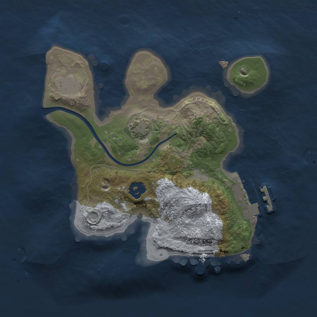 Rust Map: Procedural Map, Size: 1900, Seed: 35459, 3 Monuments