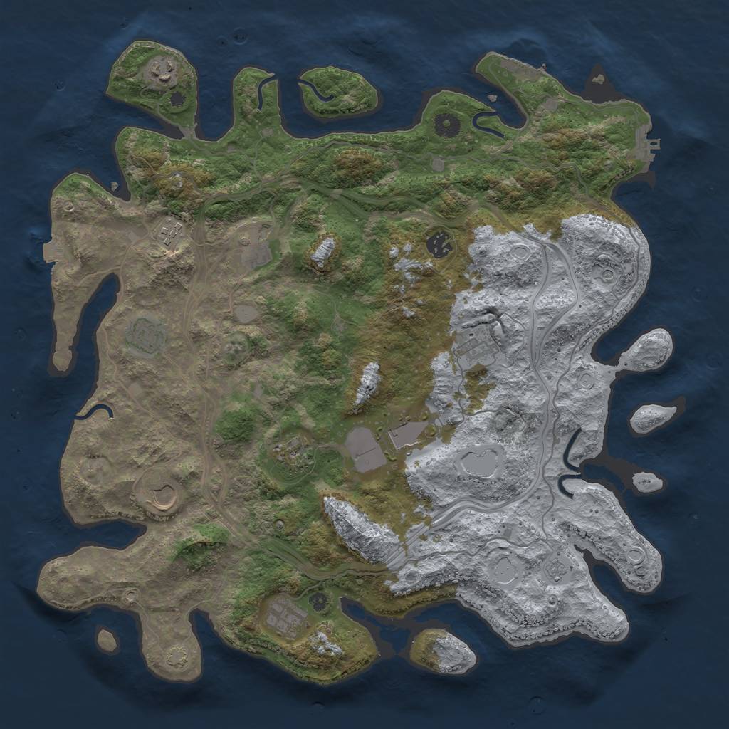 Rust Map: Procedural Map, Size: 4250, Seed: 31997, 18 Monuments