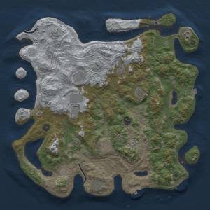 Thumbnail Rust Map: Procedural Map, Size: 4300, Seed: 77628152, 17 Monuments