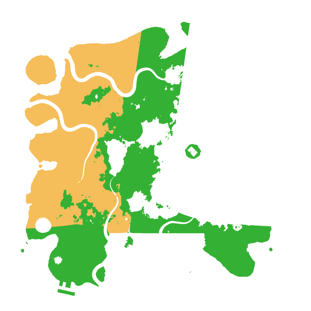 Biome Rust Map: Procedural Map, Size: 3600, Seed: 73308370