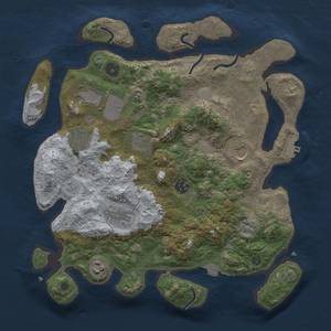 Thumbnail Rust Map: Procedural Map, Size: 3500, Seed: 1864970013, 14 Monuments