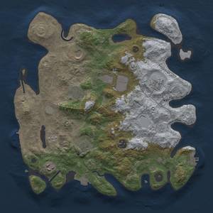 Thumbnail Rust Map: Procedural Map, Size: 3500, Seed: 19528, 16 Monuments