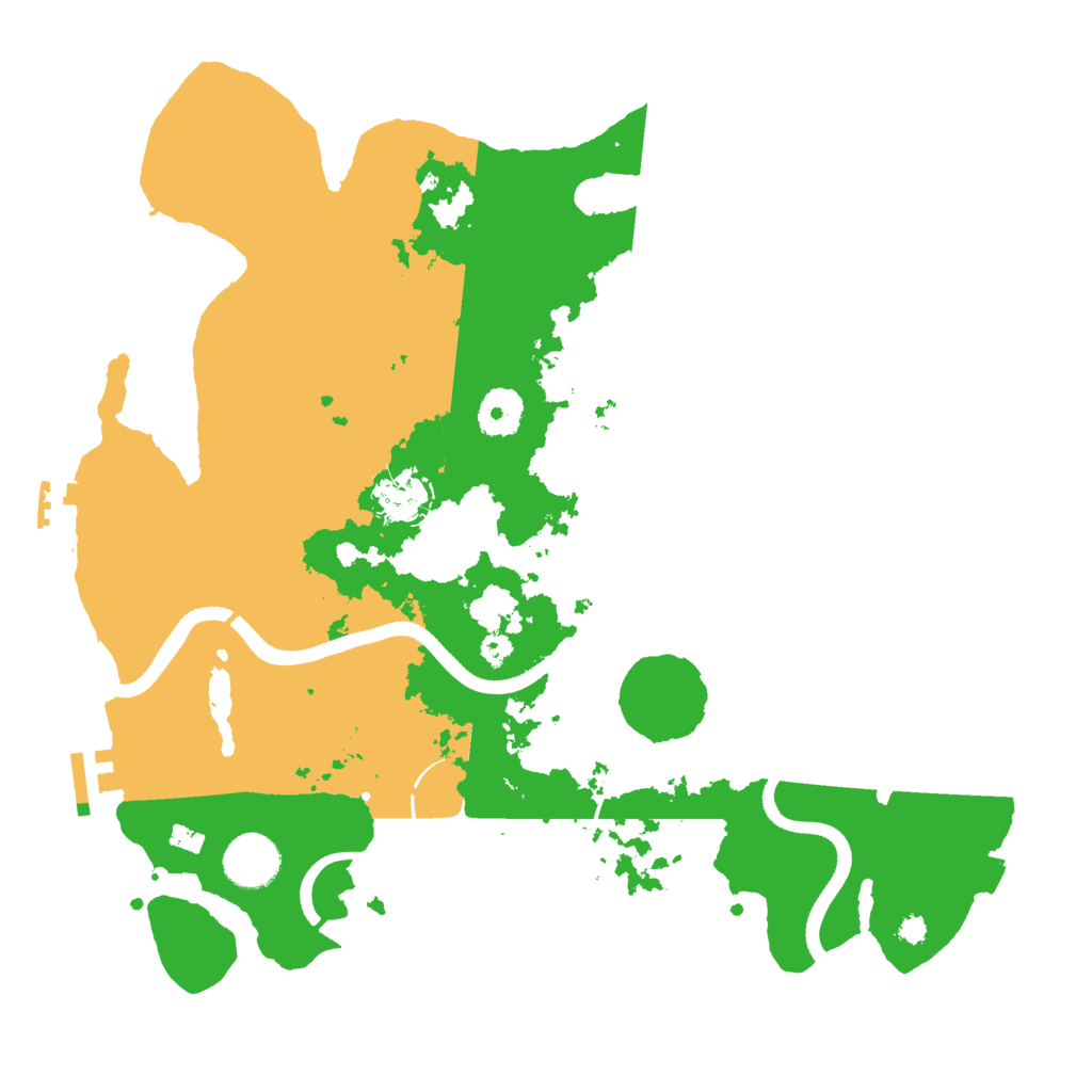 Biome Rust Map: Procedural Map, Size: 3500, Seed: 19528