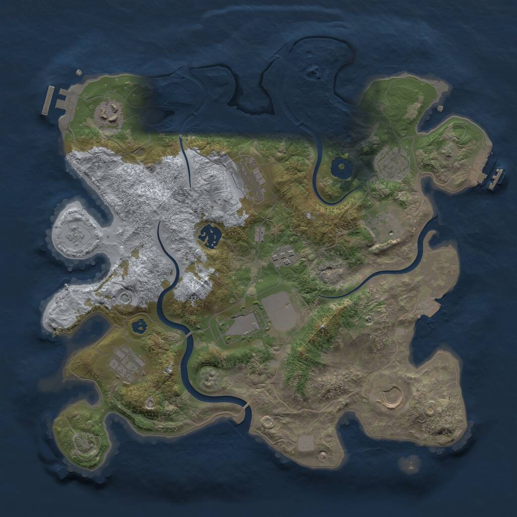 Rust Map: Procedural Map, Size: 3500, Seed: 23452322, 15 Monuments