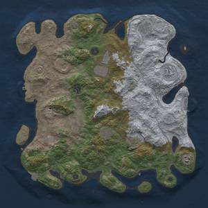 Thumbnail Rust Map: Procedural Map, Size: 4000, Seed: 990256, 18 Monuments