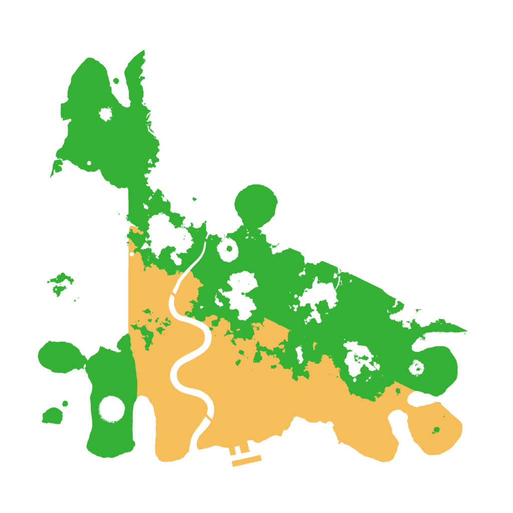 Biome Rust Map: Procedural Map, Size: 3500, Seed: 2610