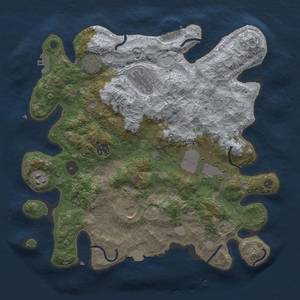 Thumbnail Rust Map: Procedural Map, Size: 3500, Seed: 2610, 14 Monuments