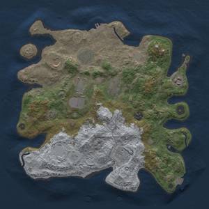 Thumbnail Rust Map: Procedural Map, Size: 3500, Seed: 528476753, 14 Monuments