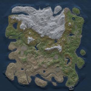 Thumbnail Rust Map: Procedural Map, Size: 4500, Seed: 417388976, 15 Monuments