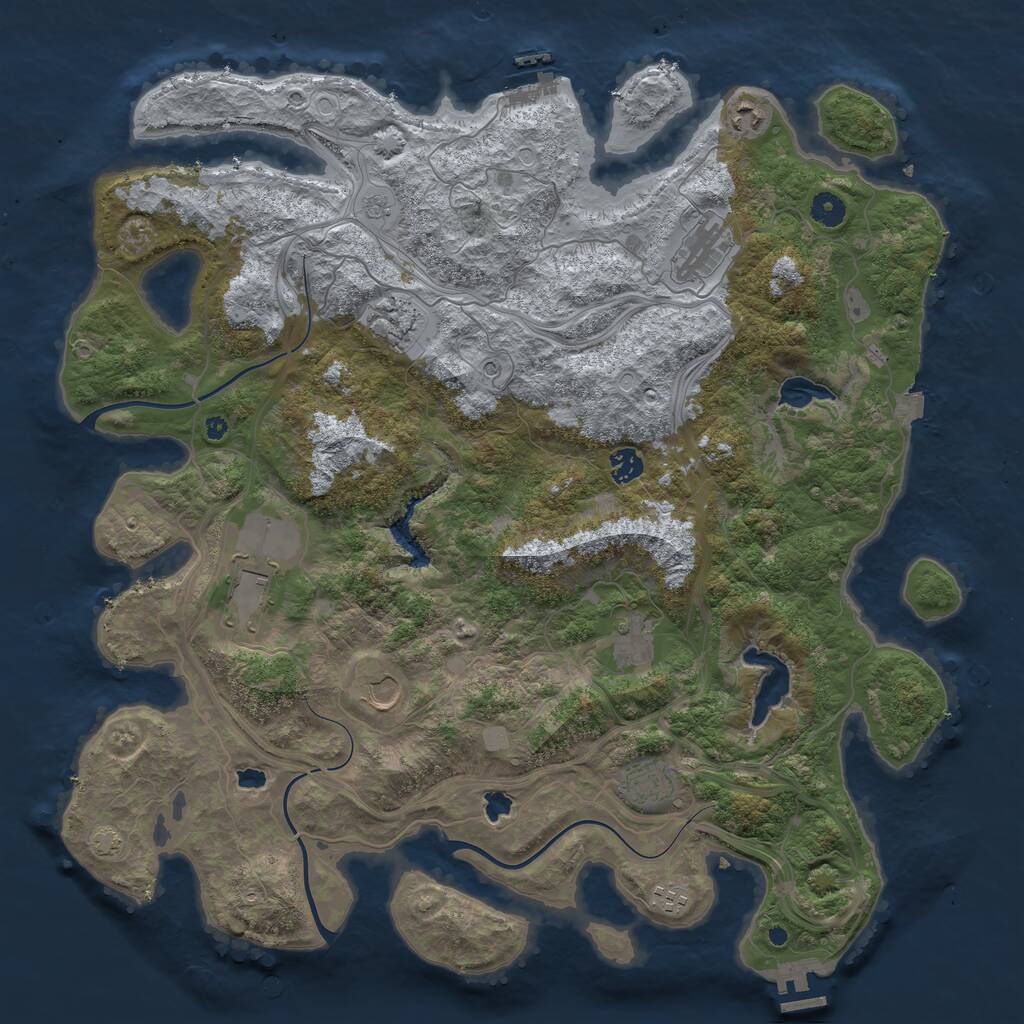 Rust Map: Procedural Map, Size: 4500, Seed: 417388976, 15 Monuments