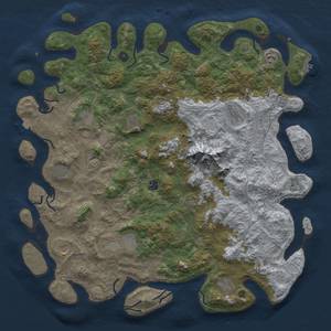 Thumbnail Rust Map: Procedural Map, Size: 5000, Seed: 1484418834, 18 Monuments