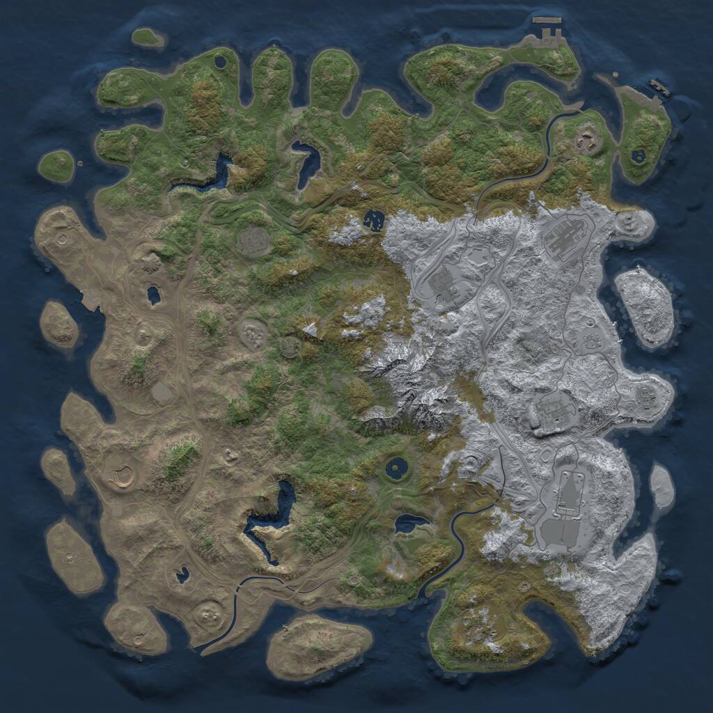 Rust Map: Procedural Map, Size: 5000, Seed: 1484418834, 16 Monuments