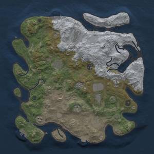 Thumbnail Rust Map: Procedural Map, Size: 3750, Seed: 317598, 17 Monuments