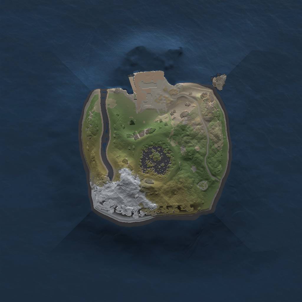 Rust Map: Procedural Map, Size: 1000, Seed: 4250, 3 Monuments