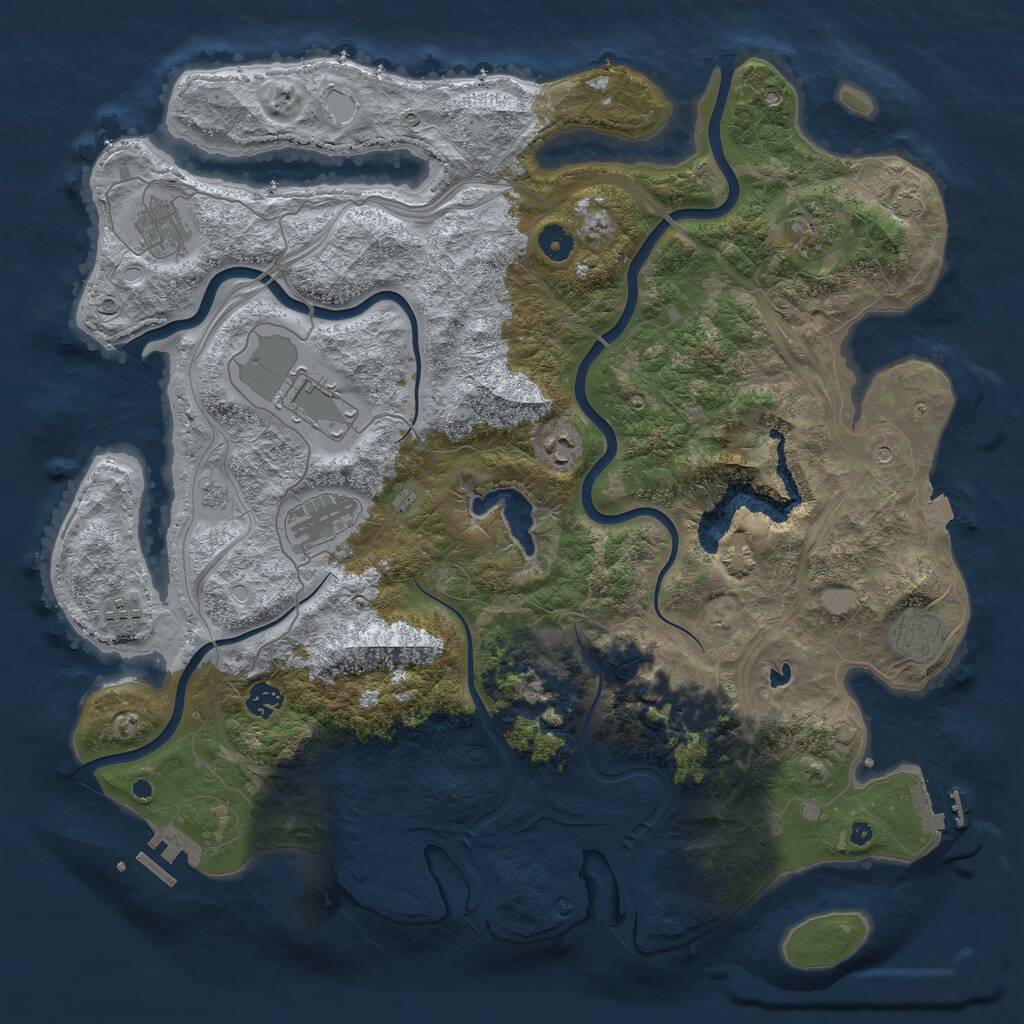 Rust Map: Procedural Map, Size: 4400, Seed: 78106872, 15 Monuments