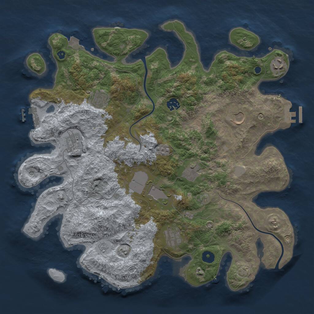 Rust Map: Procedural Map, Size: 3800, Seed: 1748460933, 15 Monuments
