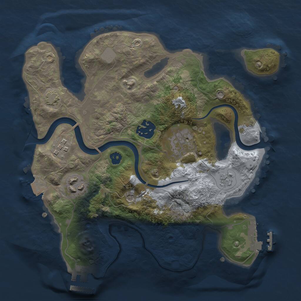 Rust Map: Procedural Map, Size: 2500, Seed: 187187187, 10 Monuments