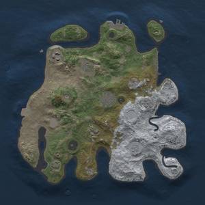 Thumbnail Rust Map: Procedural Map, Size: 3000, Seed: 1233986065, 13 Monuments