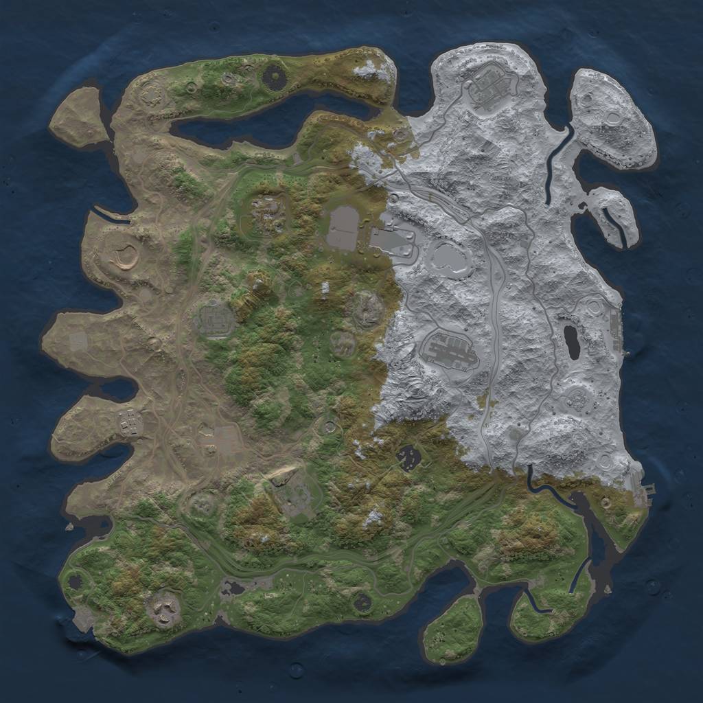 Rust Map: Procedural Map, Size: 4250, Seed: 35342390, 19 Monuments