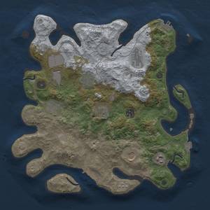 Thumbnail Rust Map: Procedural Map, Size: 3500, Seed: 805287675, 17 Monuments