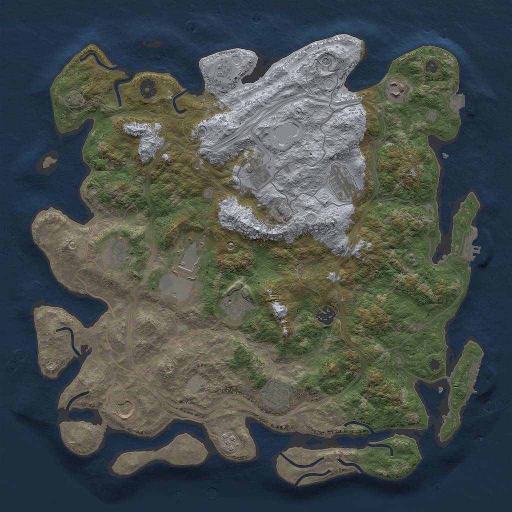 Rust Map: Procedural Map, Size: 4250, Seed: 62518298, 18 Monuments