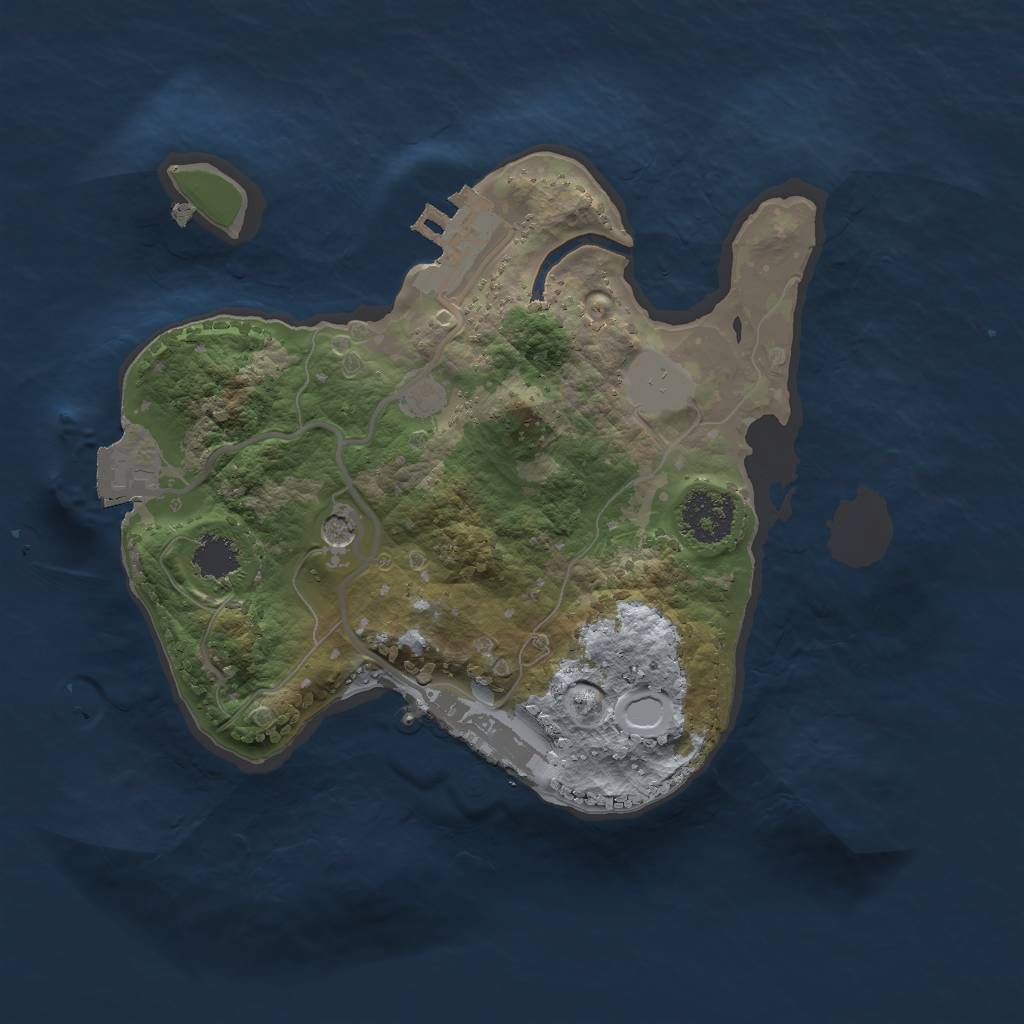 Rust Map: Procedural Map, Size: 2000, Seed: 11186, 6 Monuments