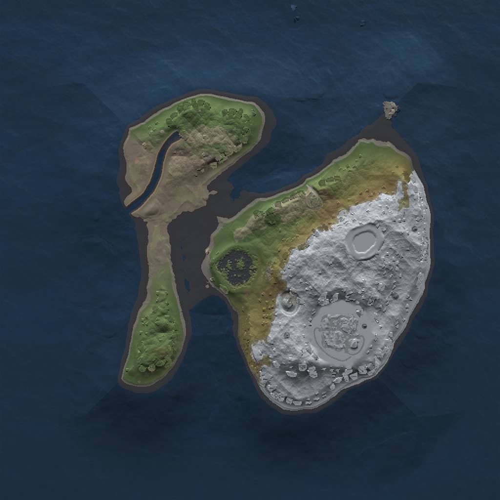 Rust Map: Procedural Map, Size: 1500, Seed: 783785, 4 Monuments