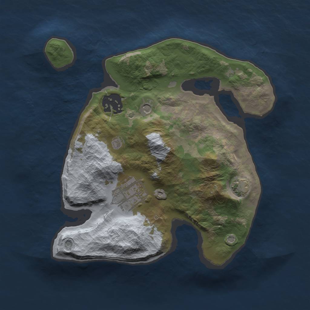 Rust Map: Barren, Size: 2222, Seed: 6666, 6 Monuments