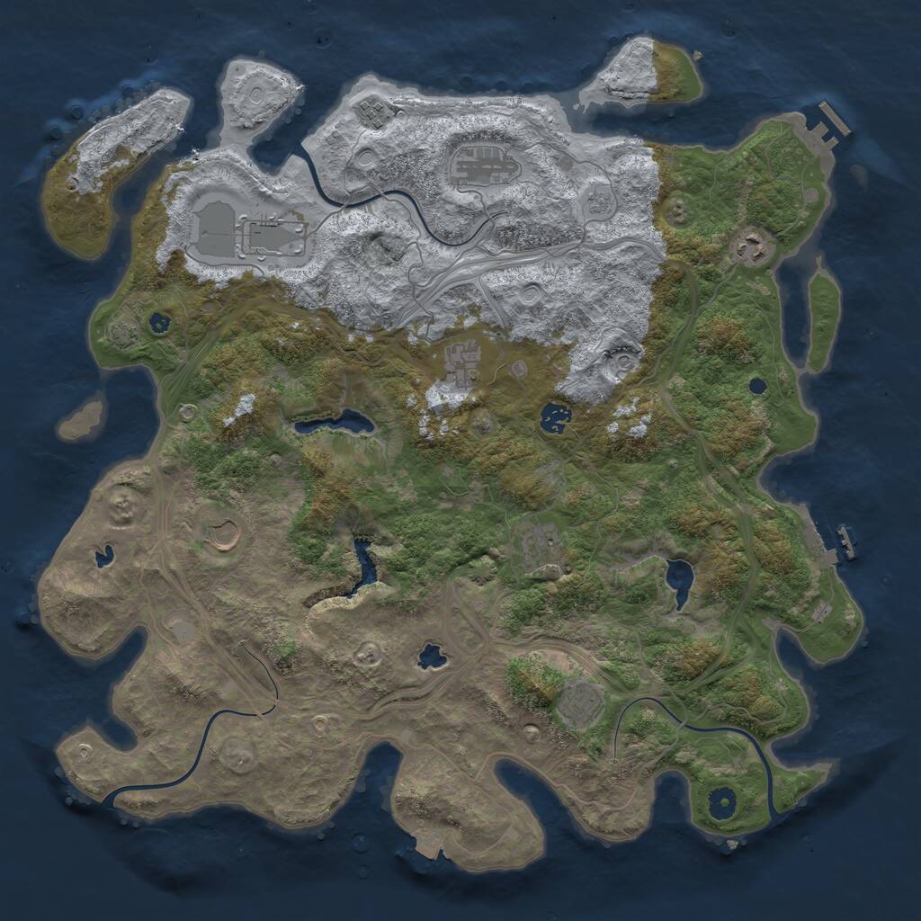 Rust Map: Procedural Map, Size: 4500, Seed: 1633838047, 15 Monuments