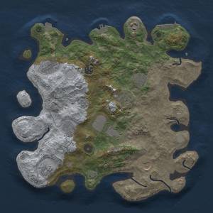 Thumbnail Rust Map: Procedural Map, Size: 3600, Seed: 1378467944, 18 Monuments