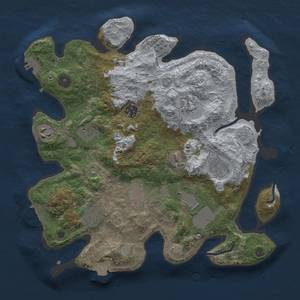 Thumbnail Rust Map: Procedural Map, Size: 3500, Seed: 1909694647, 17 Monuments