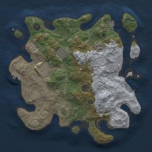 Thumbnail Rust Map: Procedural Map, Size: 3250, Seed: 75479, 14 Monuments