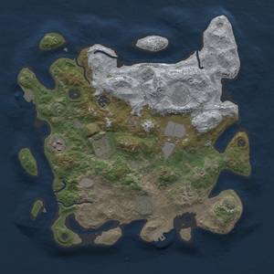 Thumbnail Rust Map: Procedural Map, Size: 3500, Seed: 6134, 15 Monuments