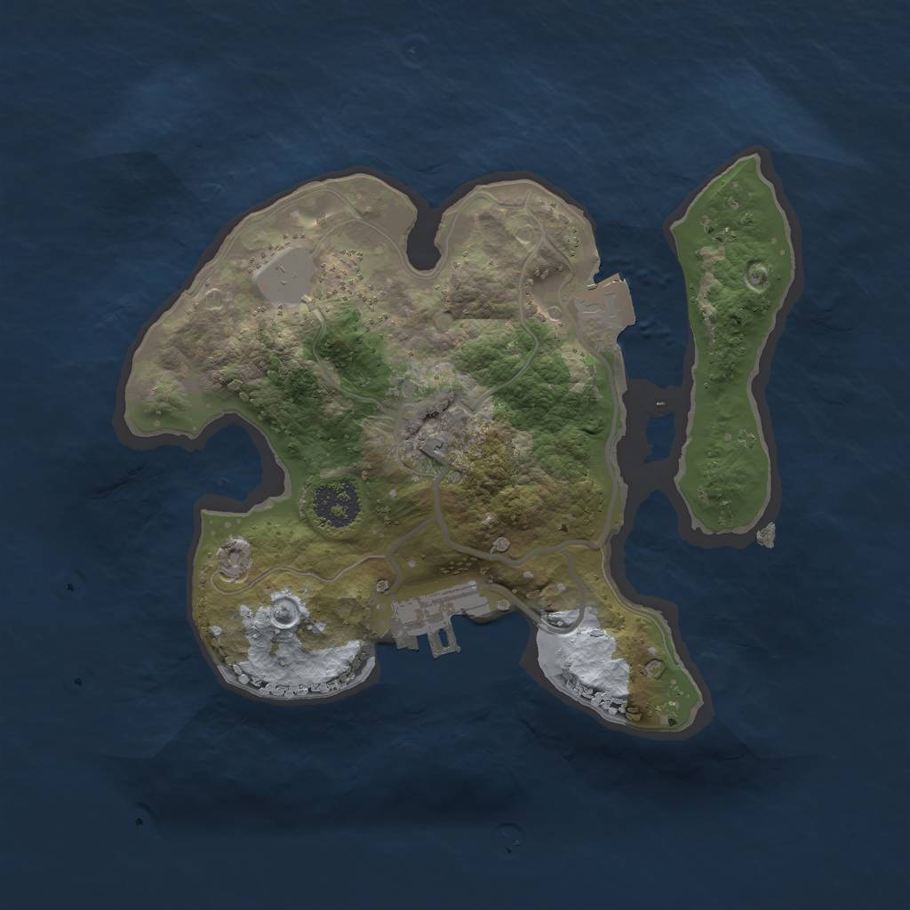 Rust Map: Procedural Map, Size: 2000, Seed: 41295931, 4 Monuments