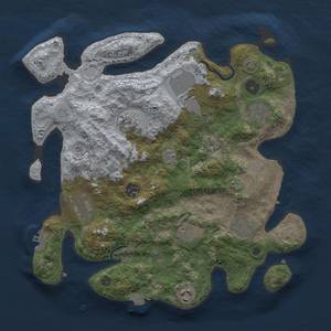 Thumbnail Rust Map: Procedural Map, Size: 3500, Seed: 1903132815, 17 Monuments