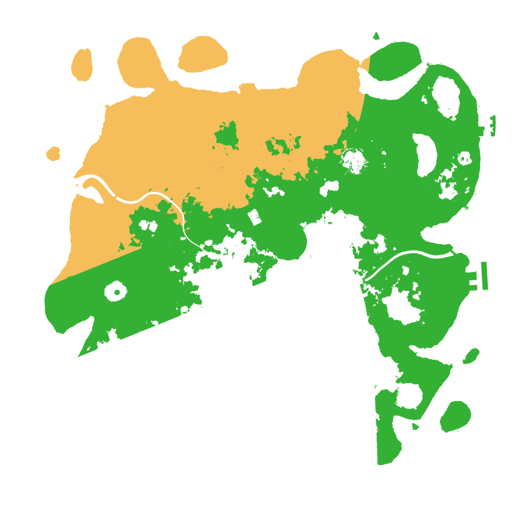 Biome Rust Map: Procedural Map, Size: 3700, Seed: 577168810