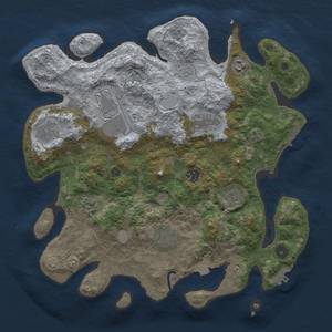 Thumbnail Rust Map: Procedural Map, Size: 3750, Seed: 17762077, 17 Monuments