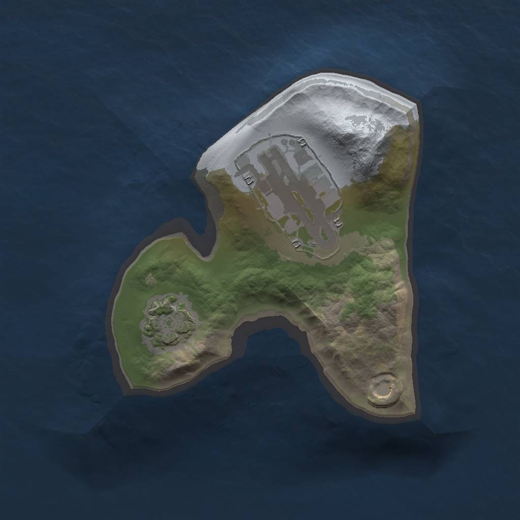 Rust Map: Barren, Size: 1338, Seed: 1, 4 Monuments