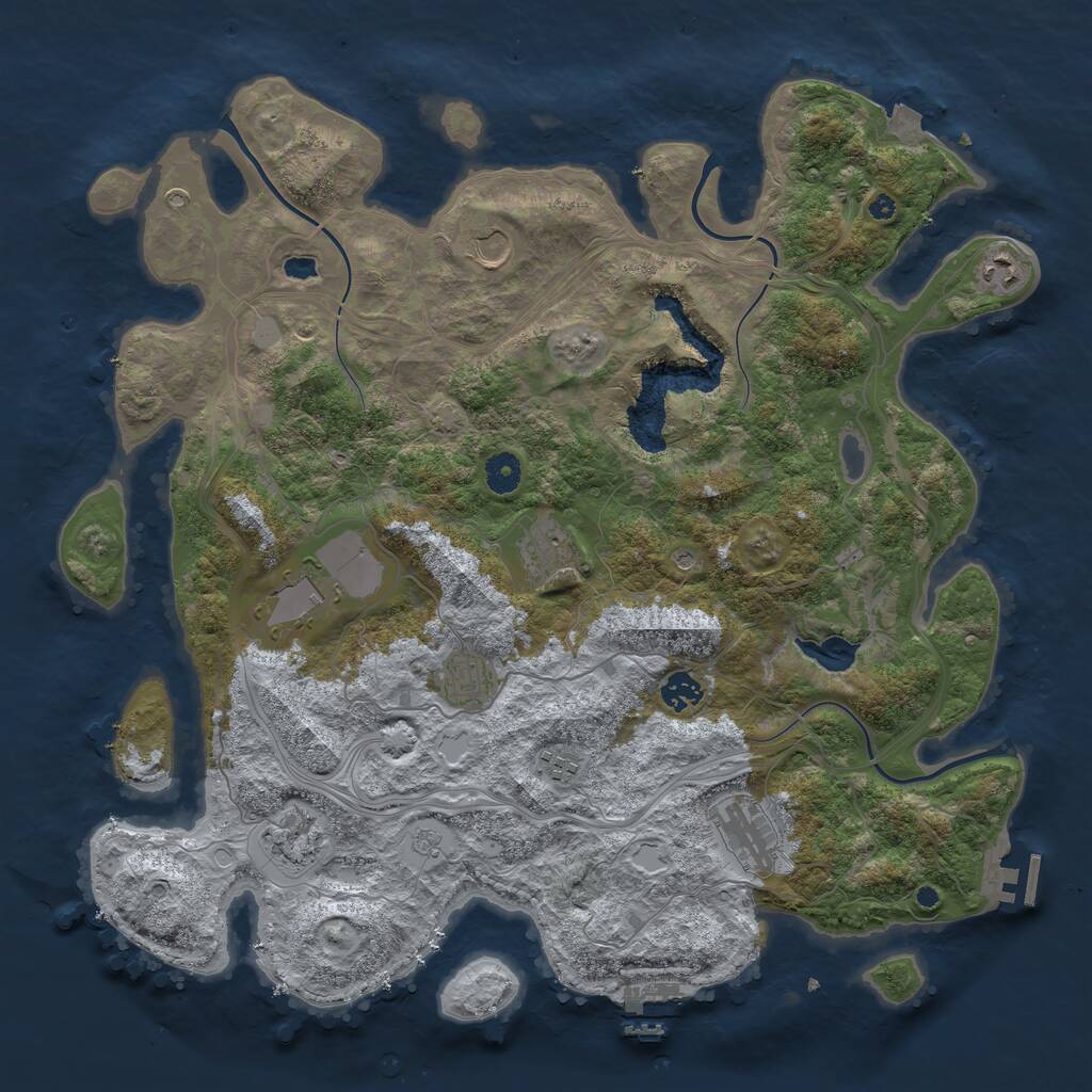 Rust Map: Procedural Map, Size: 4250, Seed: 305433989, 15 Monuments