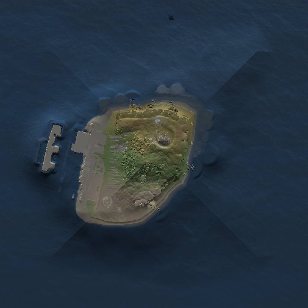 Rust Map: Procedural Map, Size: 1000, Seed: 541490075, 2 Monuments