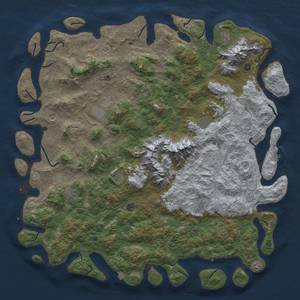 Thumbnail Rust Map: Procedural Map, Size: 6000, Seed: 42001, 18 Monuments