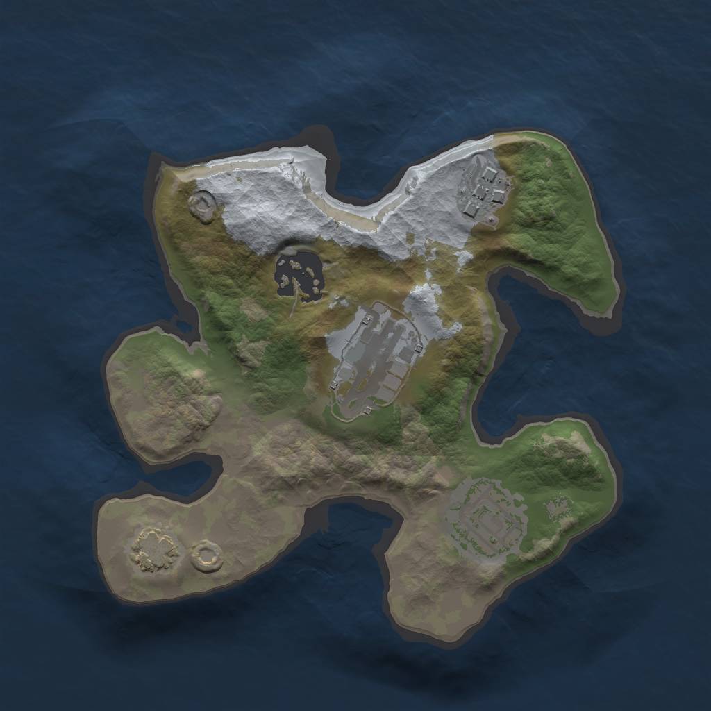 Rust Map: Barren, Size: 2000, Seed: 6746, 7 Monuments