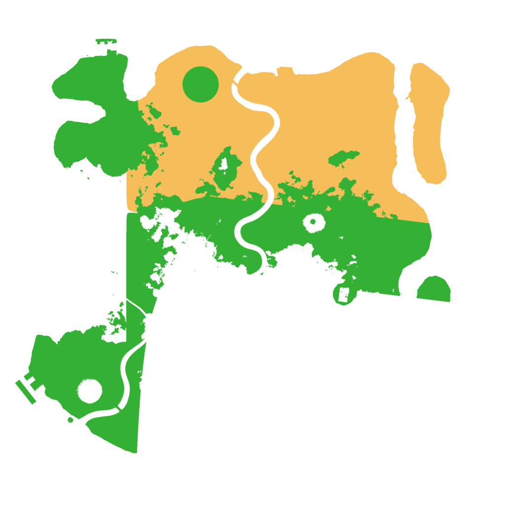 Biome Rust Map: Procedural Map, Size: 3700, Seed: 6111201