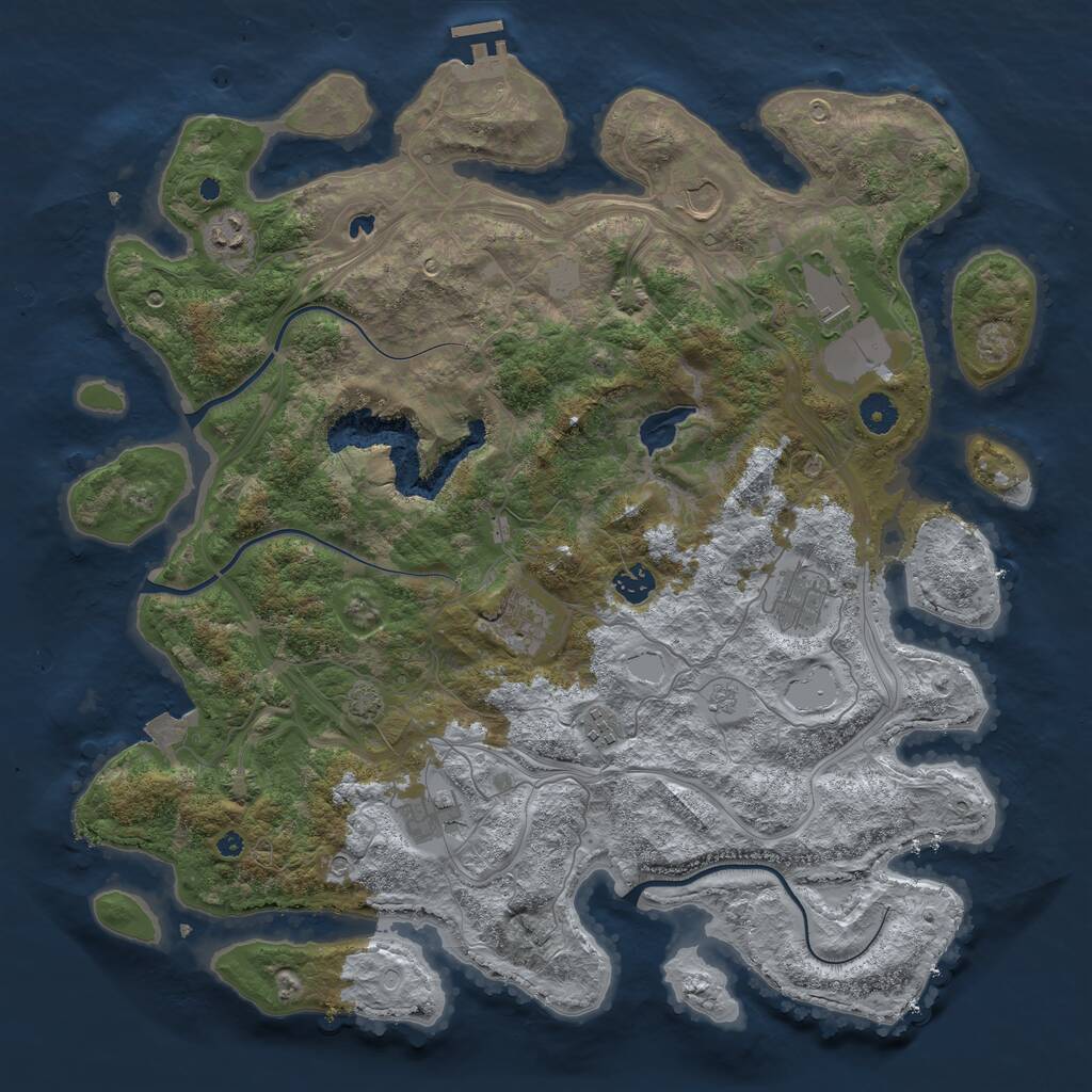 Rust Map: Procedural Map, Size: 4250, Seed: 11015696, 13 Monuments