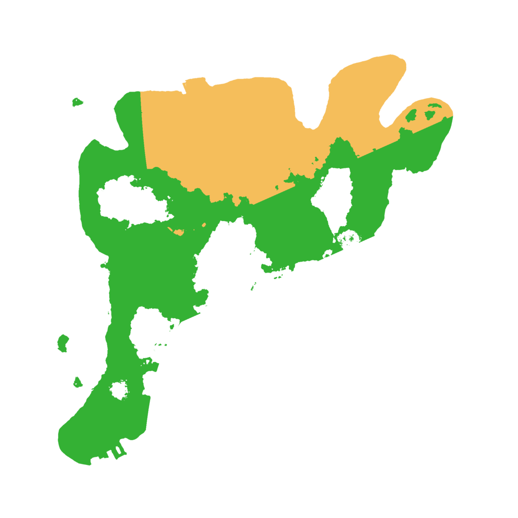 Biome Rust Map: Procedural Map, Size: 2600, Seed: 63911